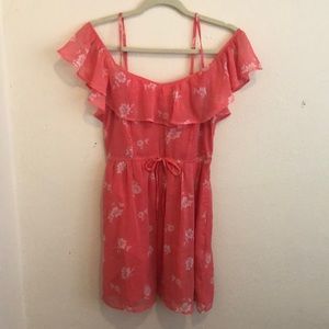 Abercrombie Coral cold shoulder sundress SZ S